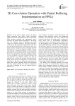 2D Convolution Operation with Partial Buffering Implementation on FPGA