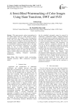 A Semi-Blind Watermarking of Color Images Using Slant Transform, DWT and SVD