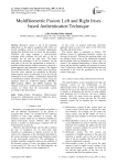 MultiBiometric Fusion: Left and Right Irises based Authentication Technique
