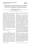 Combination of Spatial Filtering and Adaptive Wavelet Thresholding for Image Denoising