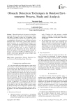 Obstacle Detection Techniques in Outdoor Environment: Process, Study and Analysis