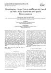 Simultaneous Image Fusion and Denoising based on Multi-Scale Transform and Sparse Representation