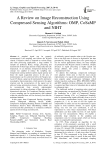 A Review on Image Reconstruction Using Compressed Sensing Algorithms: OMP, CoSaMP and NIHT