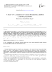 A Multi-view Comparison of Various Metaheuristic and Soft Computing Algorithms