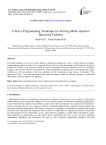 A Fuzzy Programming Technique for Solving Multi-objective Structural Problem