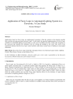 Application of Fuzzy Logic in Automated Lighting System in a University: A Case Study