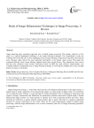Study of Image Enhancement Techniques in Image Processing: A Review