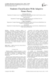 Students Classification With Adaptive Neuro Fuzzy