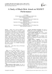 A Study of Black Hole Attack on MANET Performance