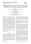 Implementing WAI Authoring Tool Accessibility Guidelines in Developing Adaptive Elearning