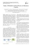Study of Blended Learning Process in Education Context