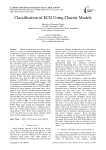Classification of ECG Using Chaotic Models