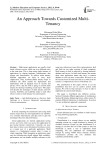 An Approach Towards Customized Multi-Tenancy
