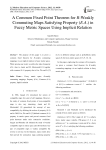 A Common Fixed Point Theorem for R-Weakly Commuting Maps Satisfying Property (E.A.) in Fuzzy Metric Spaces Using Implicit Relation