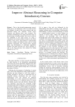 Improve Abstract Reasoning in Computer Introductory Courses