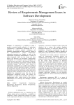 Review of Requirements Management Issues in Software Development