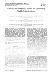 Activity Based Quality Model for Evaluating Web2.0 Applications