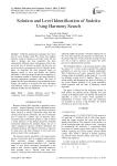 Solution and Level Identification of Sudoku Using Harmony Search
