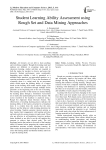 Student Learning Ability Assessment using Rough Set and Data Mining Approaches