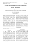 Activity Recognition with Multi-tape Fuzzy Finite Automata