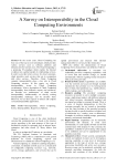 A Survey on Interoperability in the Cloud Computing Environments