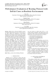 Performance Evaluation of Routing Protocol with Selfish Users in Realistic Environment