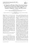 An Ingenious Wireless Home Security System and Protocol based upon Multi-hop 802.15.4 standard, Magnetic contact and PIR sensor