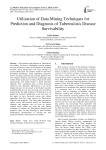 Utilization of Data Mining Techniques for Prediction and Diagnosis of Tuberculosis Disease Survivability