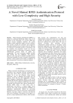 A Novel Mutual RFID Authentication Protocol with Low Complexity and High Security