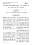 Suitability and Contribution of Agile Methods in Mobile Software Development