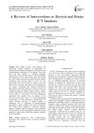 A Review of Interventions to Recruit and Retain ICT Students