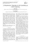 A Metaheuristic Algorithm for Job Scheduling in Grid Computing