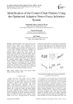 Identification of the Control Chart Patterns Using the Optimized Adaptive Neuro-Fuzzy Inference System