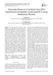 Automatic Removal of Artifacts from EEG Signal based on Spatially Constrained ICA using Daubechies Wavelet