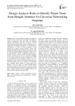 Design Analysis Rules to Identify Proper Noun from Bengali Sentence for Universal Networking language