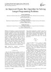 An Improved Chaotic Bat Algorithm for Solving Integer Programming Problems