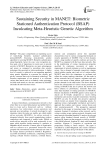 Sustaining Security In MANET: Biometric Stationed Authentication Protocol (BSAP) Inculcating Meta-Heuristic Genetic Algorithm