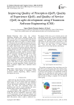 Improving Quality of Perception (QoP), Quality of Experience (QoE), and Quality of Service (QoS) in agile development using Cleanroom Software Engineering (CSE)
