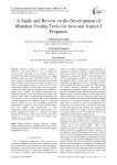 A Study and Review on the Development of Mutation Testing Tools for Java and Aspect-J Programs