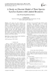 A Study on Discrete Model of Three Species Syn-Eco-System with Limited Resources — (One Period Equilibrium States)
