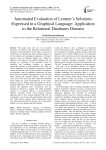Automated Evaluation of Learner’s Solutions Expressed in a Graphical Language: Application to the Relational Databases Domain