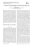 A Novel Testing Model for SOA based Services