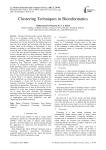 Clustering Techniques in Bioinformatics