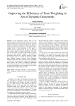 Improving the Efficiency of Term Weighting in Set of Dynamic Documents