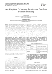 An Adaptable E-Learning Architecture Based on Learners' Profiling