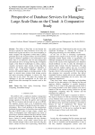 Perspective of Database Services for Managing Large-Scale Data on the Cloud: A Comparative Study