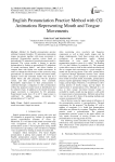 English Pronunciation Practice Method with CG Animations Representing Mouth and Tongue Movements