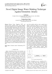 Novel Digital Image Water Marking Technique Against Geometric Attacks