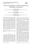 Effect of GameMaker on Student Attitudes and Perceptions of Instructors