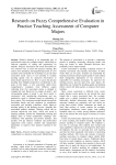 Research on Fuzzy Comprehensive Evaluation in Practice Teaching Assessment of Computer Majors